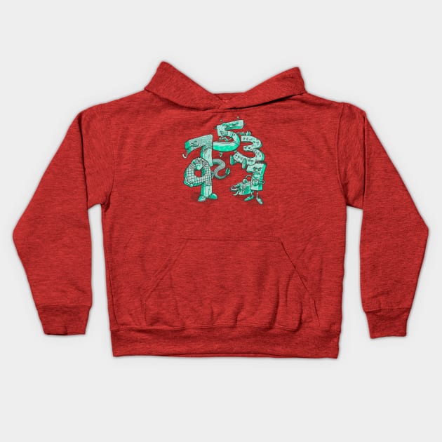 Odd Numbers Kids Hoodie by nickv47